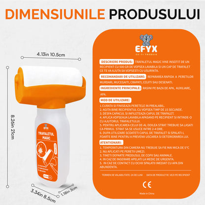 Trafalet Magic cu rezervor, reutilizabil, lavabil alb, 500ml