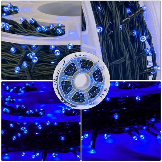 Instalatie de Craciun, becuri model Diamant, rola 100 m, 480 leduri, Albastru